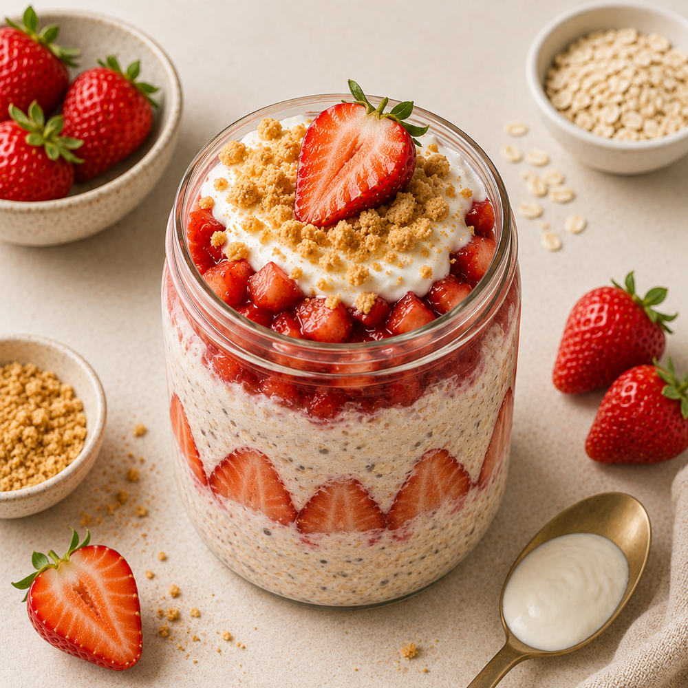Strawberry Cheesecake Overnight Oats