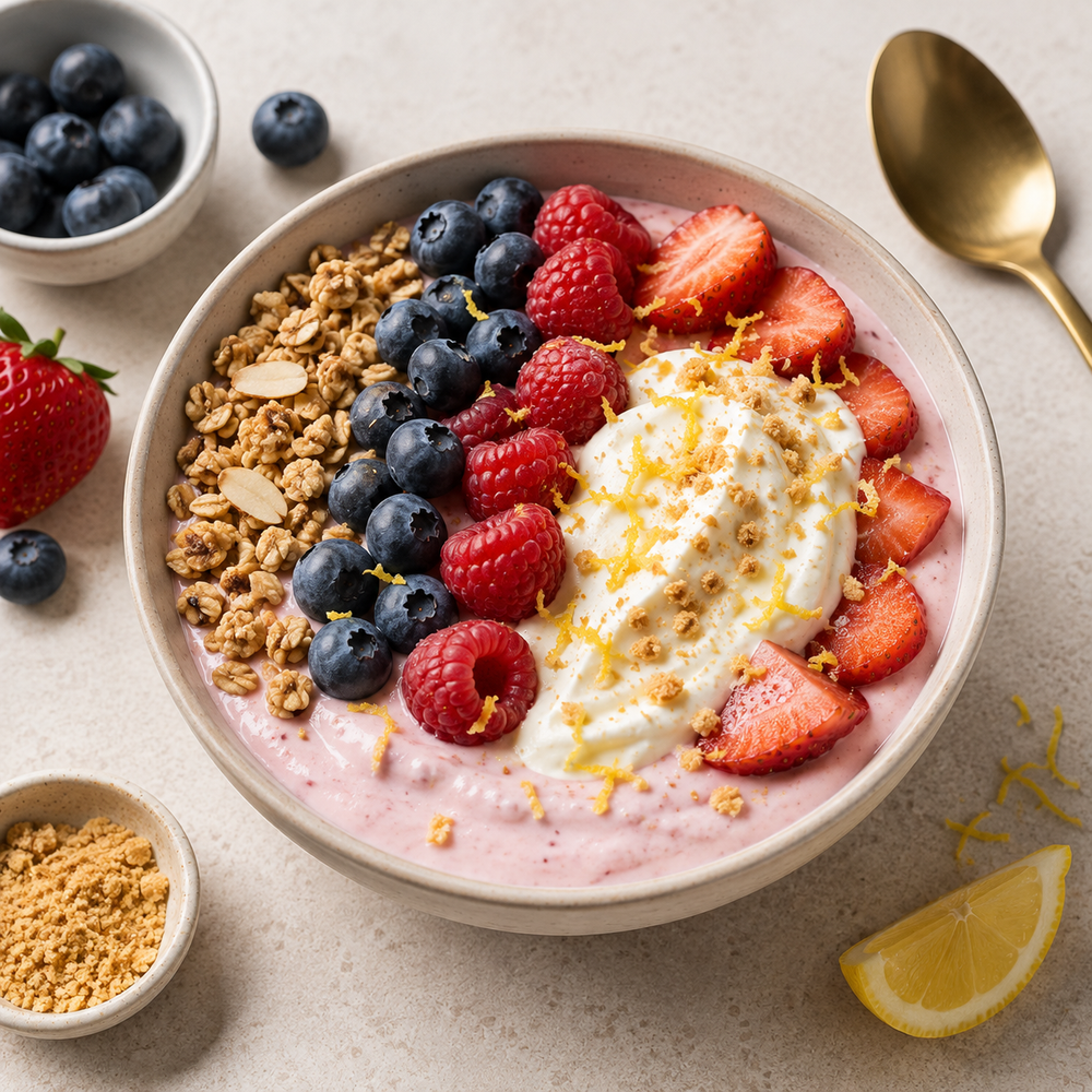 Berry Vanilla Cheesecake Bowl
