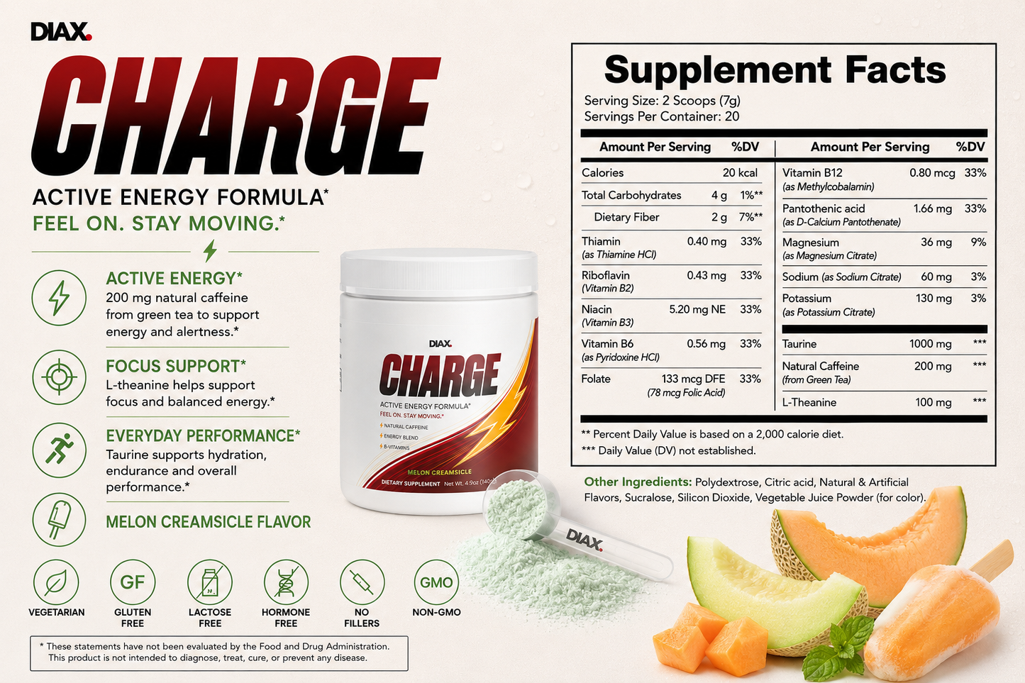 DIAX CHARGE™ Melon Creamsicle