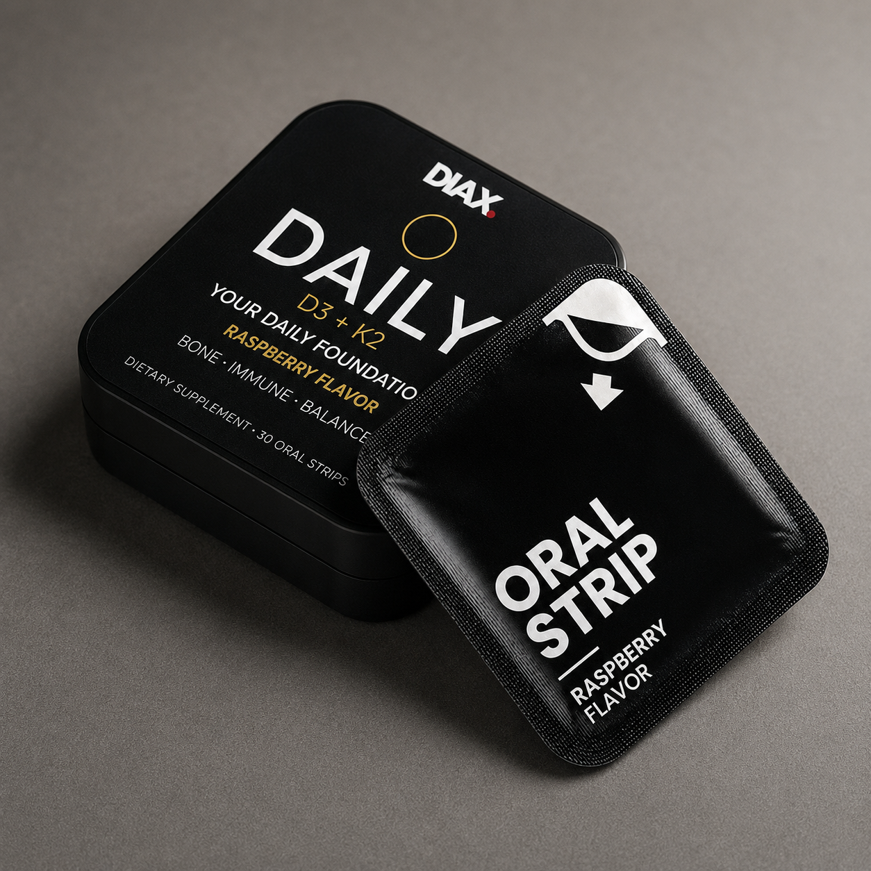 DIAX DAILY™ D3 + K2 — Your daily foundation.