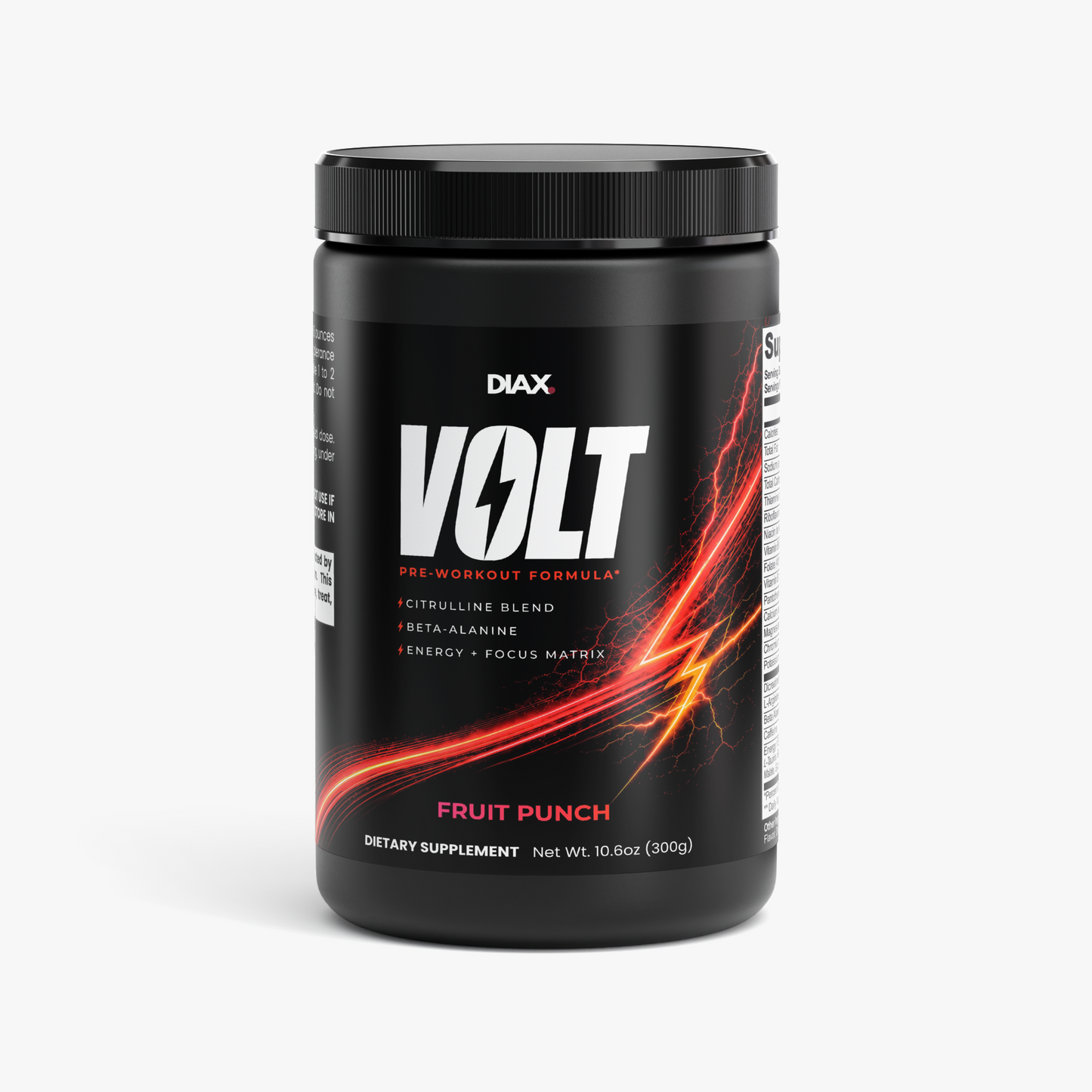 DIAX VOLT Fruit Punch pre-workout powder with creatine