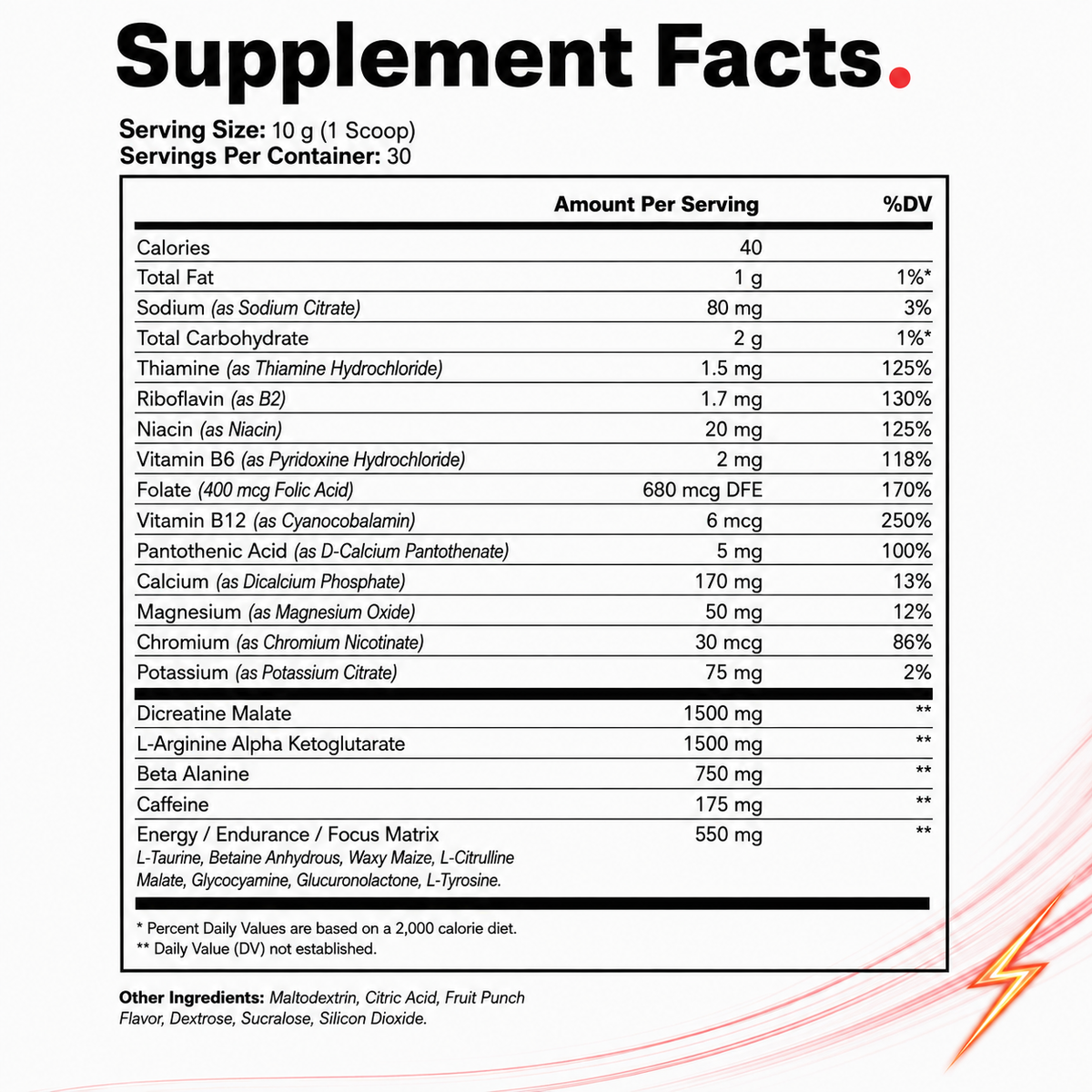 DIAX VOLT Fruit Punch supplement product image