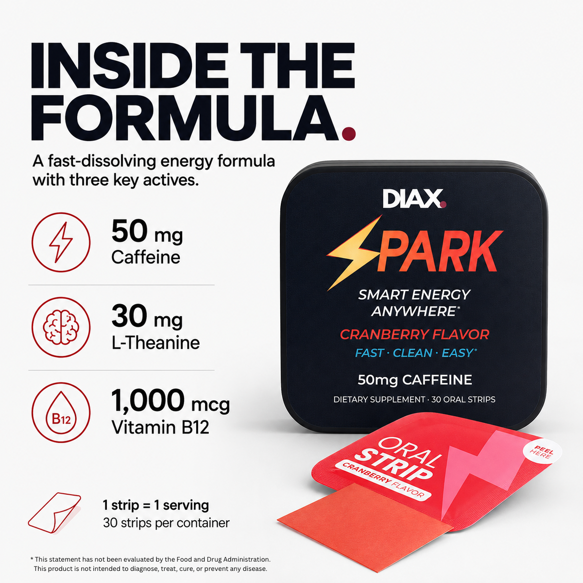 DIAX SPARK caffeine oral strips product image