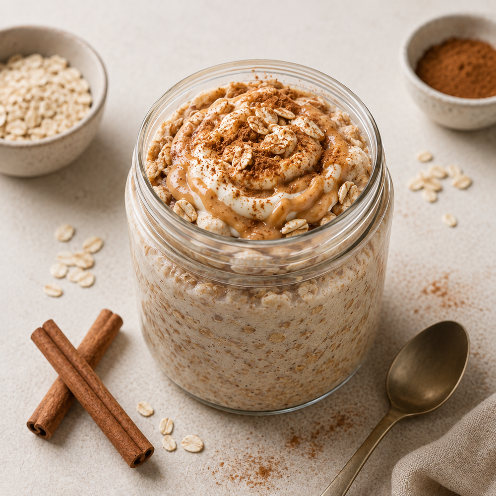 Cinnamon Roll Overnight Oats