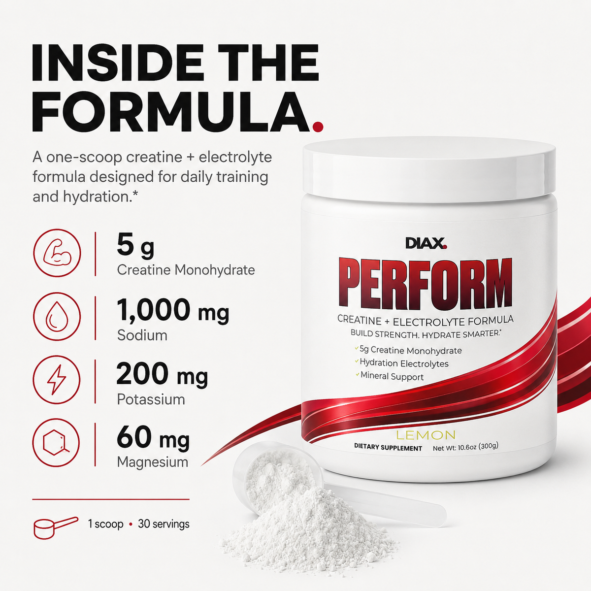 DIAX PERFORM creatine electrolyte powder product image