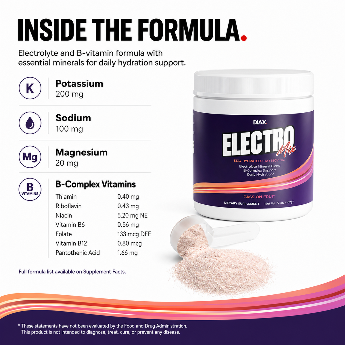 DIAX ELECTROMIX Passion Fruit supplement product image