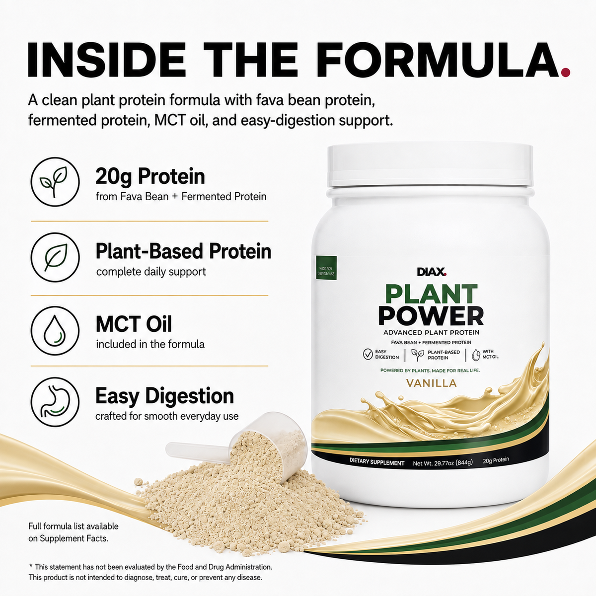 DIAX PLANT POWER Vanilla plant protein product image