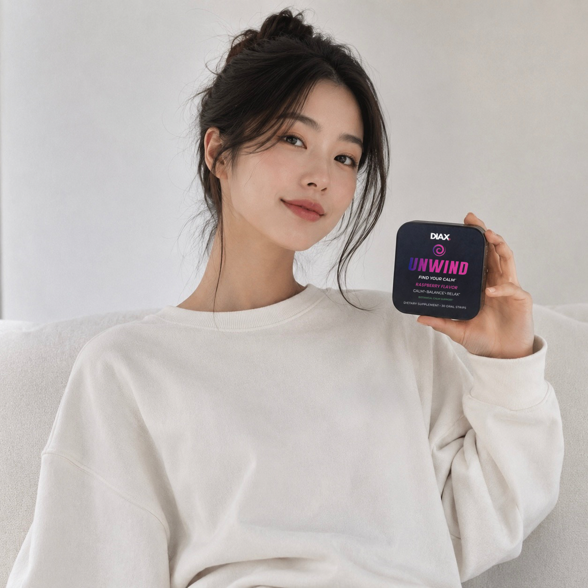 DIAX UNWIND raspberry oral strips product image