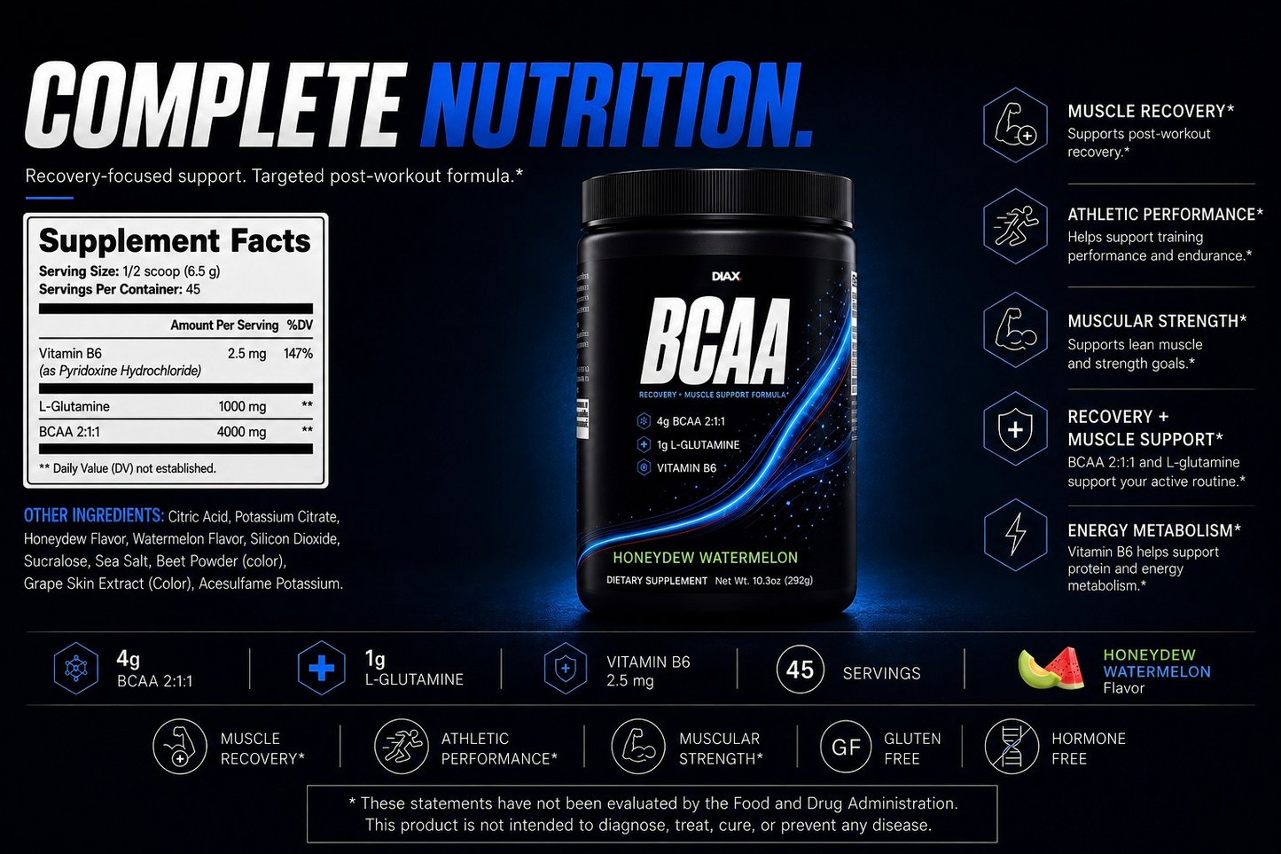 DIAX BCAA™ Honeydew Watermelon