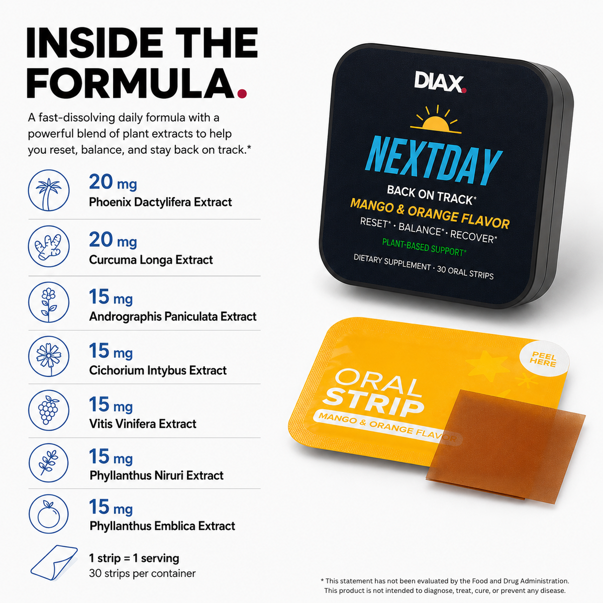DIAX NEXTDAY oral strips product image