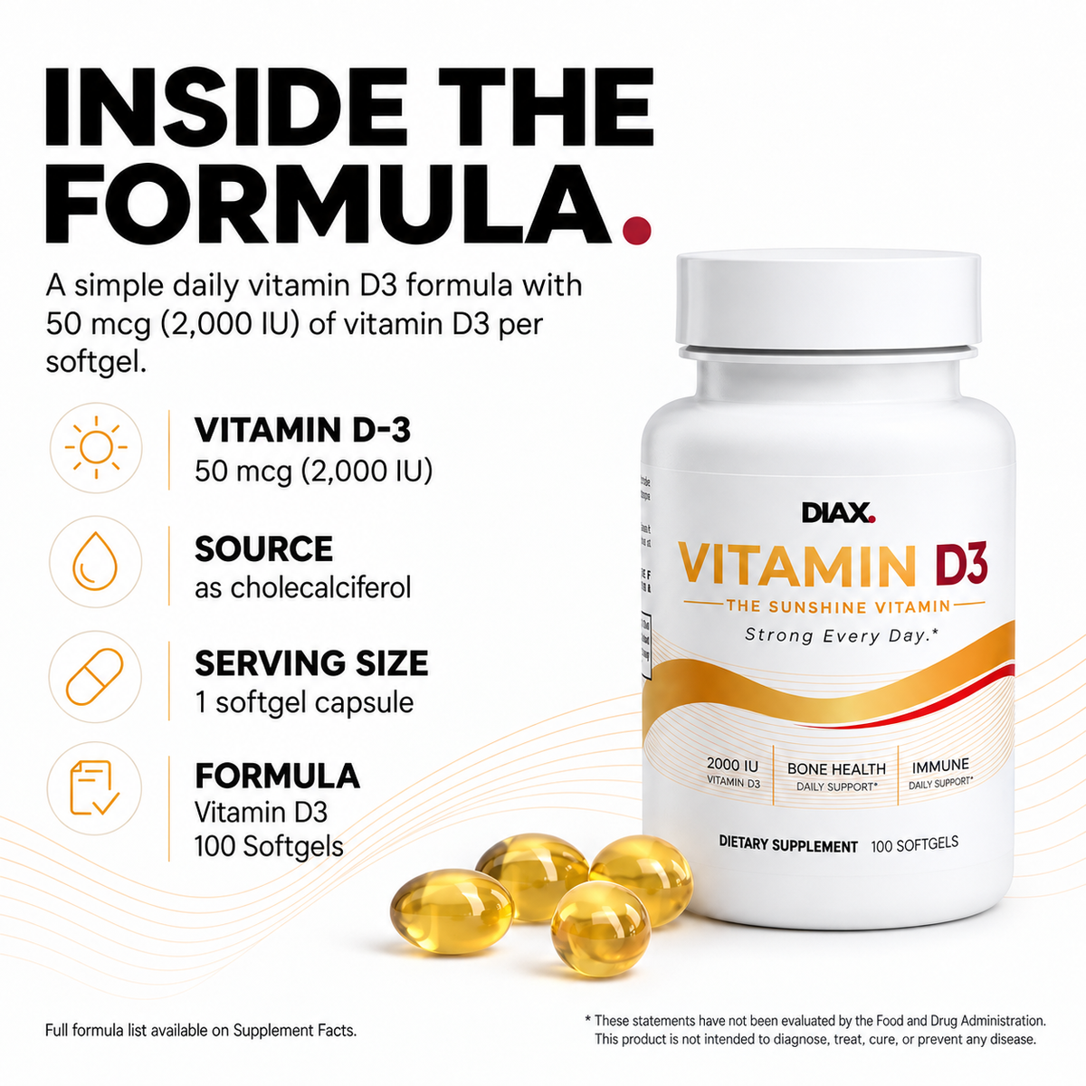 DIAX VITAMIN D3 supplement product image
