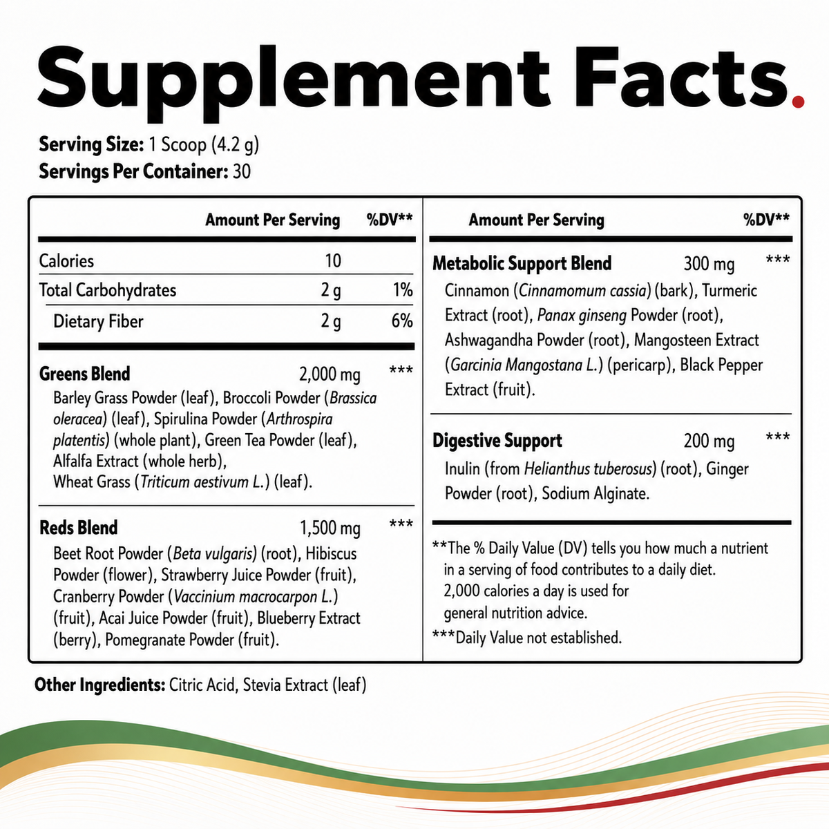 DIAX GREENS supplement product image