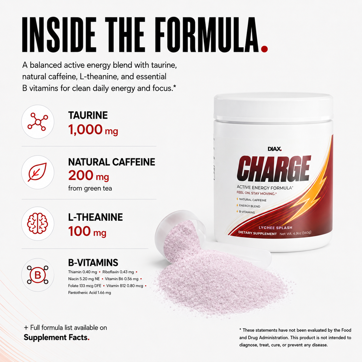 DIAX CHARGE Lychee Splash supplement product image