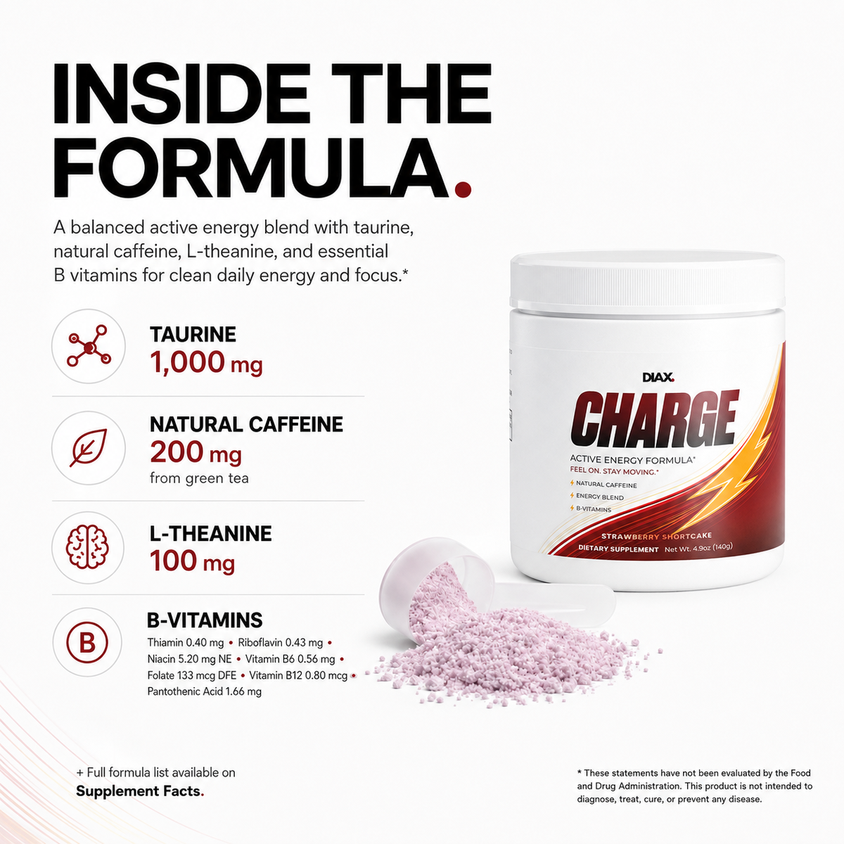 DIAX CHARGE Strawberry Shortcake supplement product image