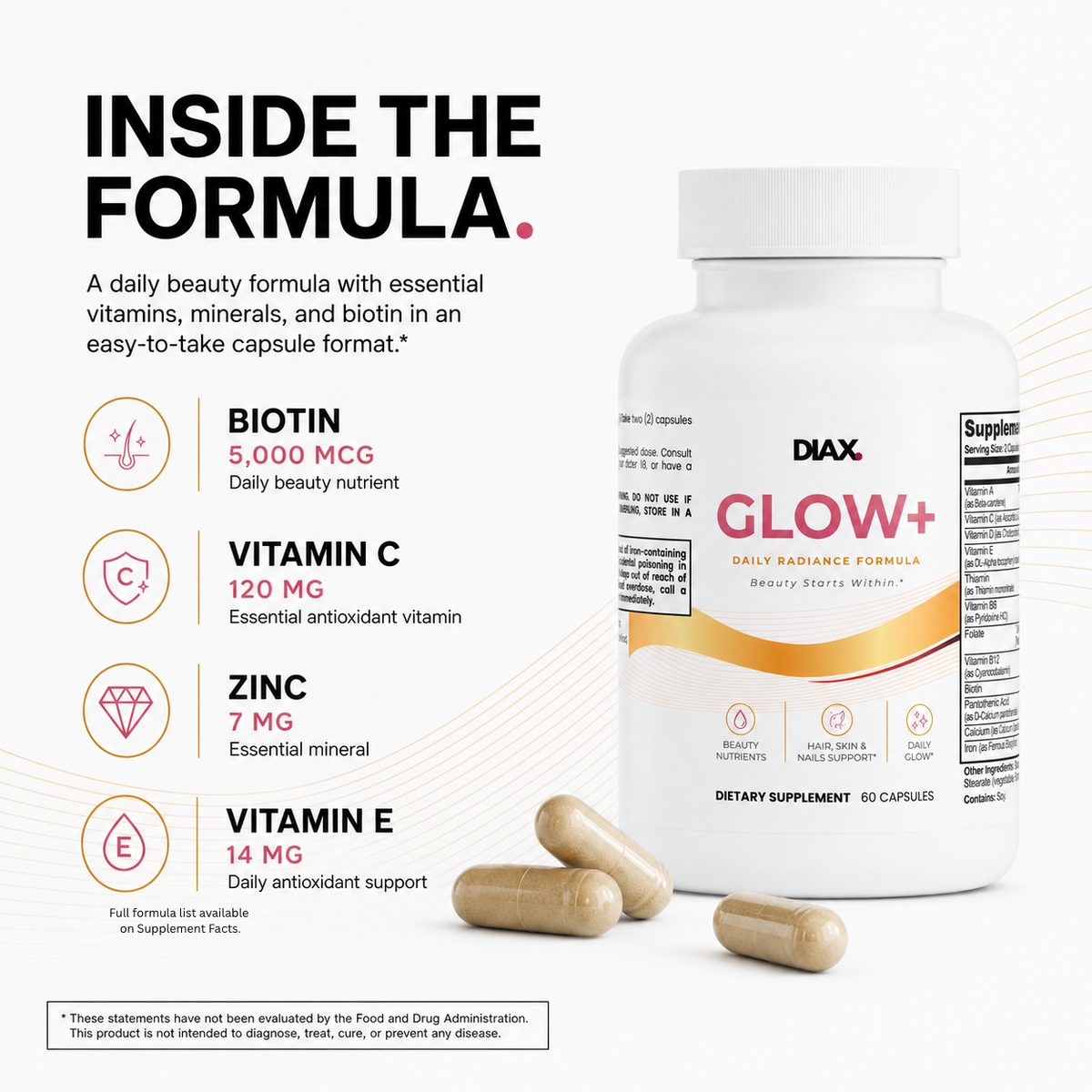 DIAX GLOW+ supplement product image